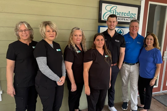 Chiropractor Fruitland Park FL R. Kim Etheredge Anthony Fahsholtz and Team In Front of Building